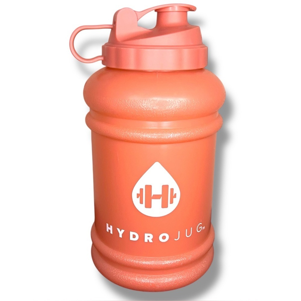 Pink Peach Hydrojug Water Bottle 73 Ounce 2.2 Liter Athletic Travel Hiking